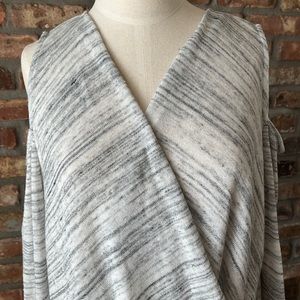 WHBM Wrap Cold Shoulder Sweater Top